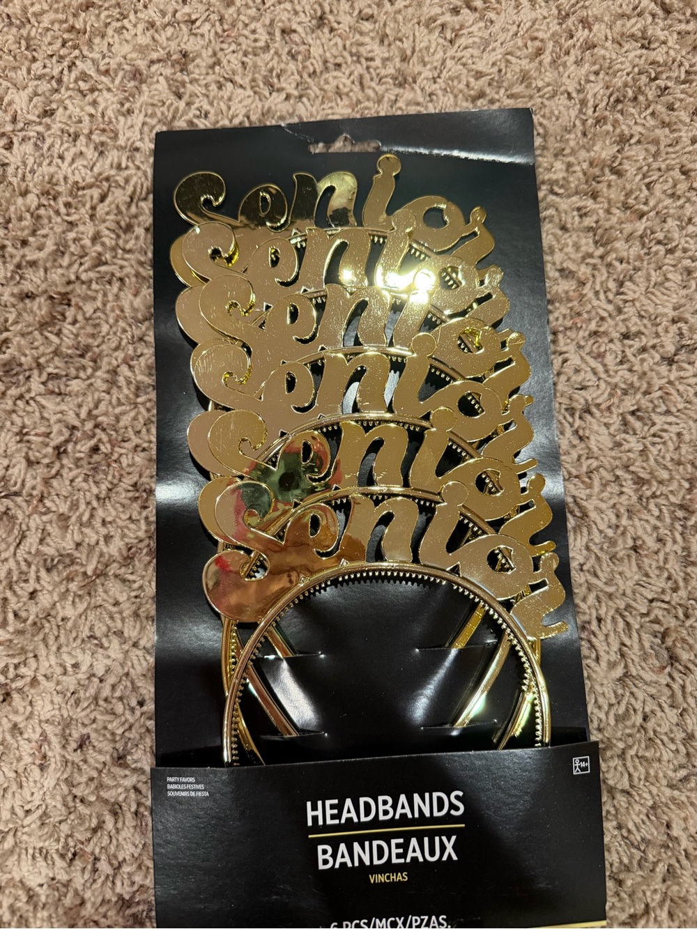 Gold 'Seniors' Headbands Set